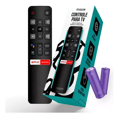 Controle Remoto Para Televiso Tv Tcl Smart Android Com Teclas Netflix E Globoplay